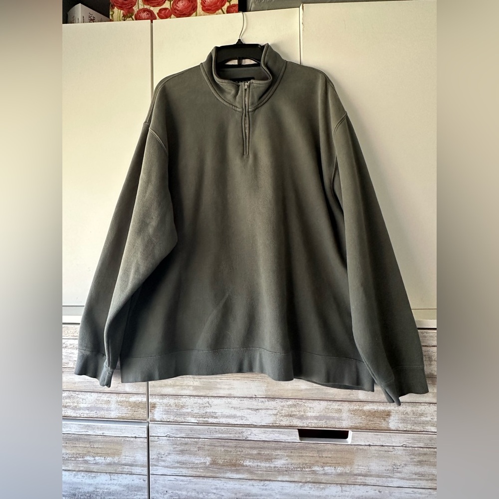 🖤 Croft & Barrow XL Quarter Zip Pullover Sweatshirt Gray Fleece Comfort Casual